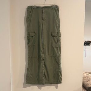 American Eagle Outfitters Women's Green Wide Leg Pants